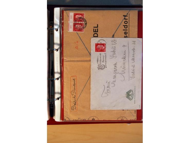 1941/45, Hitler-Freimarkenausgabe, umfangreiche Sammlung mit einigen hundert Briefen und Karten, Schwerpunkt bei den Einzel- 