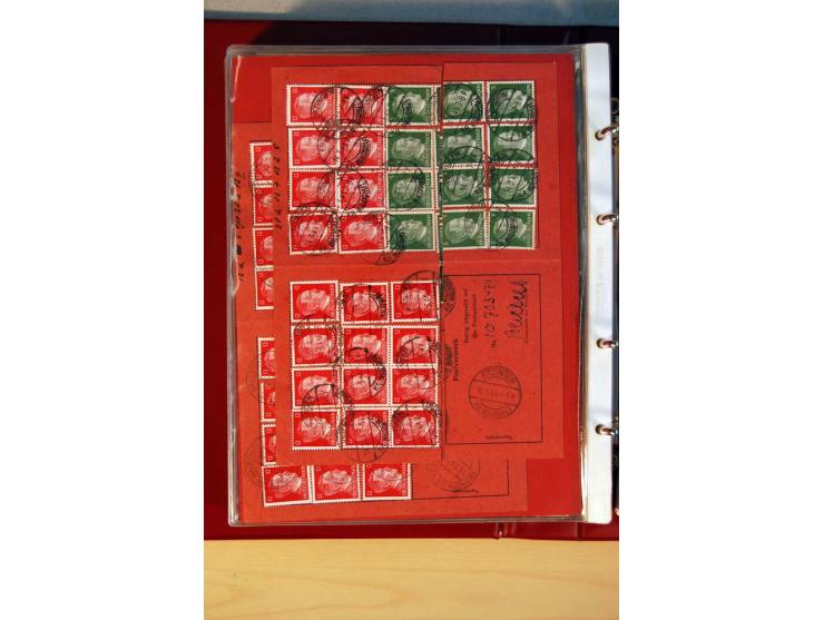 1941/45, Hitler-Freimarkenausgabe, umfangreiche Sammlung mit einigen hundert Briefen und Karten, Schwerpunkt bei den Einzel- 