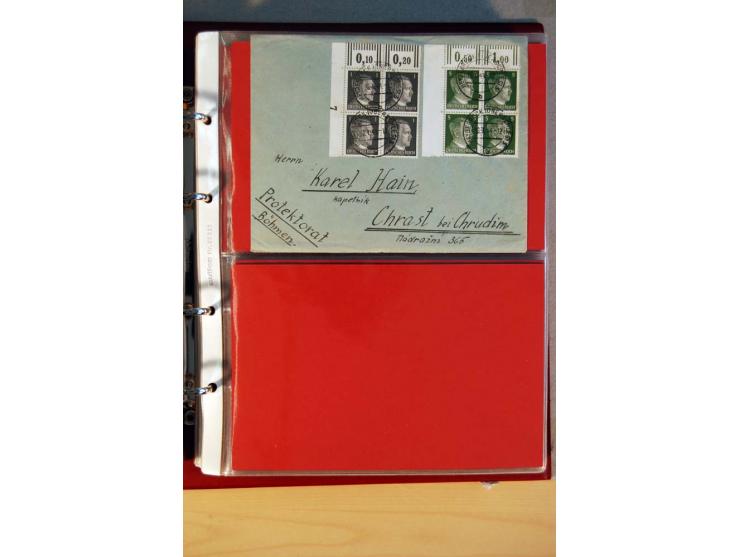 1941/45, Hitler-Freimarkenausgabe, umfangreiche Sammlung mit einigen hundert Briefen und Karten, Schwerpunkt bei den Einzel- 