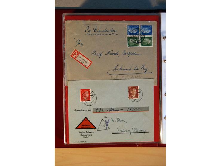 1941/45, Hitler-Freimarkenausgabe, umfangreiche Sammlung mit einigen hundert Briefen und Karten, Schwerpunkt bei den Einzel- 