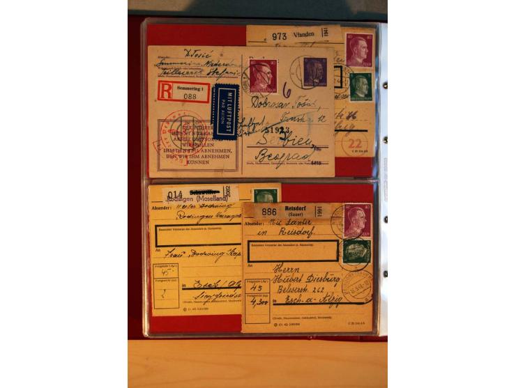 1941/45, Hitler-Freimarkenausgabe, umfangreiche Sammlung mit einigen hundert Briefen und Karten, Schwerpunkt bei den Einzel- 