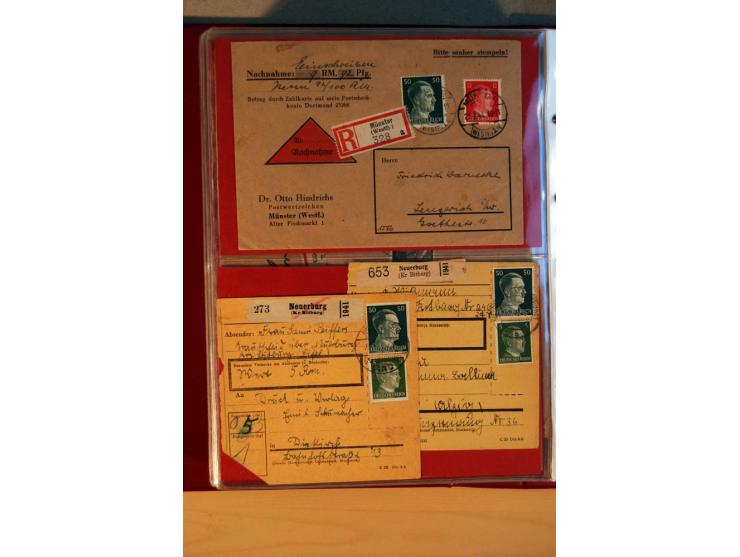 1941/45, Hitler-Freimarkenausgabe, umfangreiche Sammlung mit einigen hundert Briefen und Karten, Schwerpunkt bei den Einzel- 