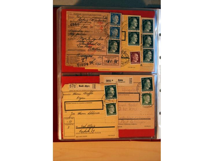 1941/45, Hitler-Freimarkenausgabe, umfangreiche Sammlung mit einigen hundert Briefen und Karten, Schwerpunkt bei den Einzel- 