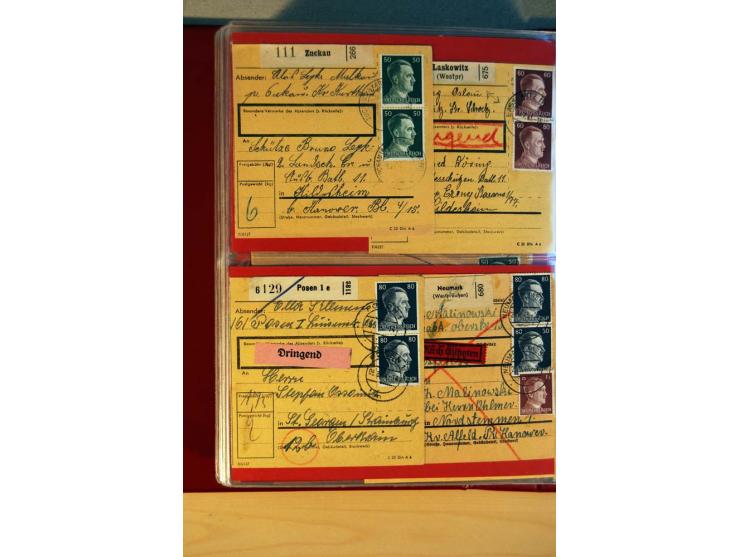 1941/45, Hitler-Freimarkenausgabe, umfangreiche Sammlung mit einigen hundert Briefen und Karten, Schwerpunkt bei den Einzel- 