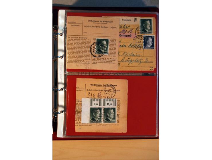 1941/45, Hitler-Freimarkenausgabe, umfangreiche Sammlung mit einigen hundert Briefen und Karten, Schwerpunkt bei den Einzel- 