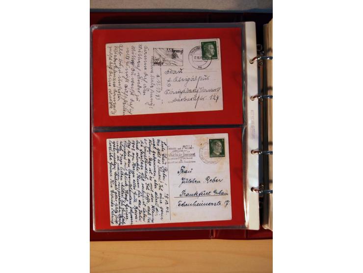 1941/45, Hitler-Freimarkenausgabe, umfangreiche Sammlung mit einigen hundert Briefen und Karten, Schwerpunkt bei den Einzel- 