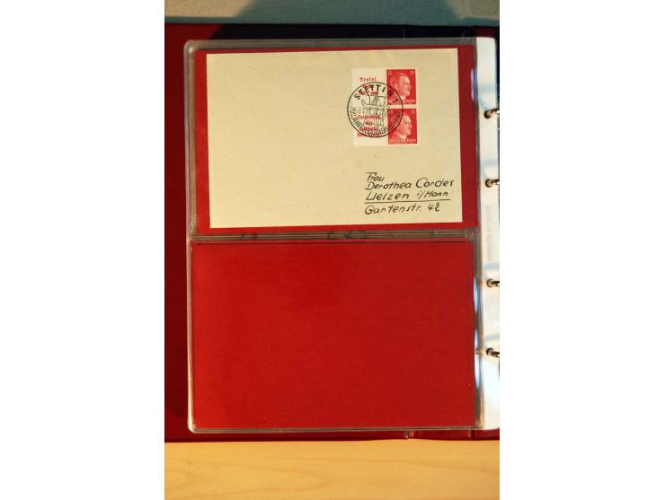 1941/45, Hitler-Freimarkenausgabe, umfangreiche Sammlung mit einigen hundert Briefen und Karten, Schwerpunkt bei den Einzel- 