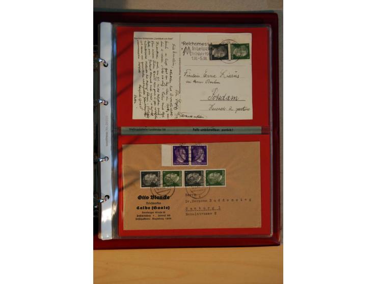 1941/45, Hitler-Freimarkenausgabe, umfangreiche Sammlung mit einigen hundert Briefen und Karten, Schwerpunkt bei den Einzel- 