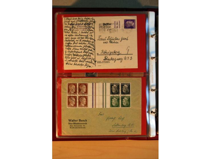 1941/45, Hitler-Freimarkenausgabe, umfangreiche Sammlung mit einigen hundert Briefen und Karten, Schwerpunkt bei den Einzel- 