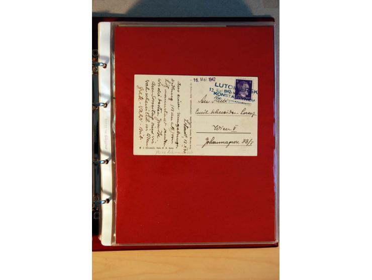 1941/45, Hitler-Freimarkenausgabe, umfangreiche Sammlung mit einigen hundert Briefen und Karten, Schwerpunkt bei den Einzel- 