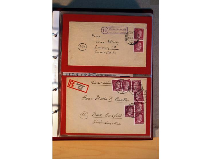 1941/45, Hitler-Freimarkenausgabe, umfangreiche Sammlung mit einigen hundert Briefen und Karten, Schwerpunkt bei den Einzel- 