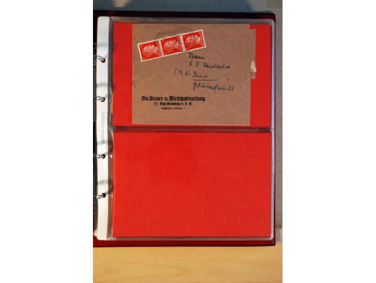 1941/45, Hitler-Freimarkenausgabe, umfangreiche Sammlung mit einigen hundert Briefen und Karten, Schwerpunkt bei den Einzel- 