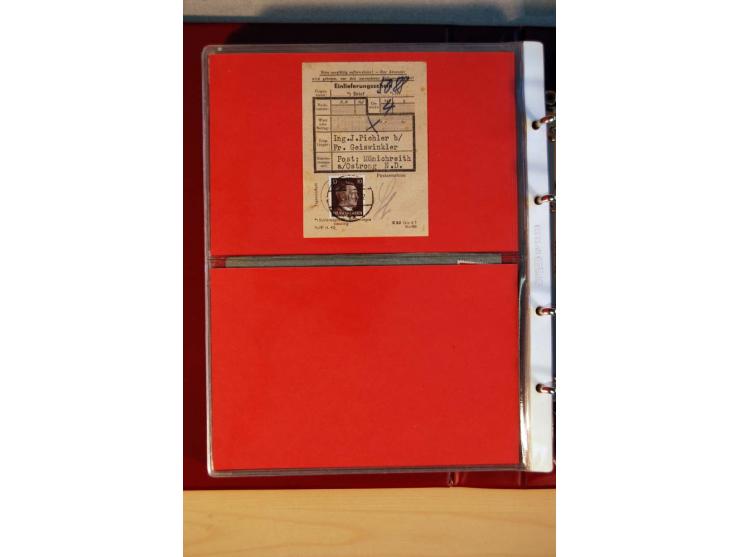 1941/45, Hitler-Freimarkenausgabe, umfangreiche Sammlung mit einigen hundert Briefen und Karten, Schwerpunkt bei den Einzel- 