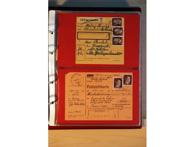 1941/45, Hitler-Freimarkenausgabe, umfangreiche Sammlung mit einigen hundert Briefen und Karten, Schwerpunkt bei den Einzel- 