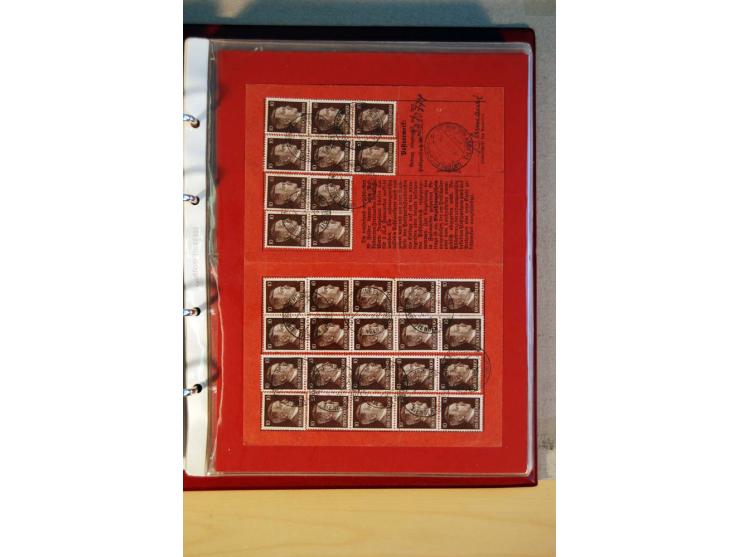 1941/45, Hitler-Freimarkenausgabe, umfangreiche Sammlung mit einigen hundert Briefen und Karten, Schwerpunkt bei den Einzel- 
