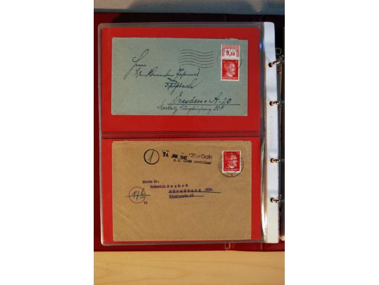 1941/45, Hitler-Freimarkenausgabe, umfangreiche Sammlung mit einigen hundert Briefen und Karten, Schwerpunkt bei den Einzel- 