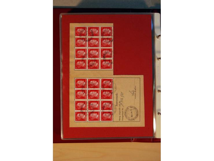 1941/45, Hitler-Freimarkenausgabe, umfangreiche Sammlung mit einigen hundert Briefen und Karten, Schwerpunkt bei den Einzel- 