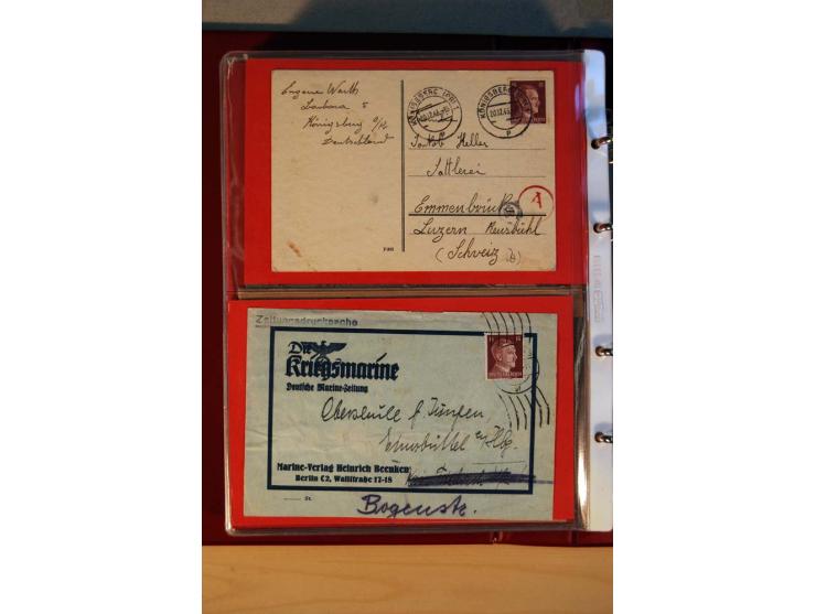 1941/45, Hitler-Freimarkenausgabe, umfangreiche Sammlung mit einigen hundert Briefen und Karten, Schwerpunkt bei den Einzel- 