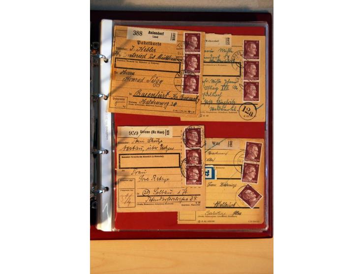 1941/45, Hitler-Freimarkenausgabe, umfangreiche Sammlung mit einigen hundert Briefen und Karten, Schwerpunkt bei den Einzel- 