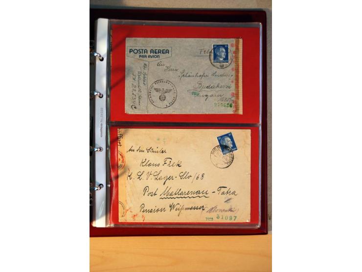 1941/45, Hitler-Freimarkenausgabe, umfangreiche Sammlung mit einigen hundert Briefen und Karten, Schwerpunkt bei den Einzel- 