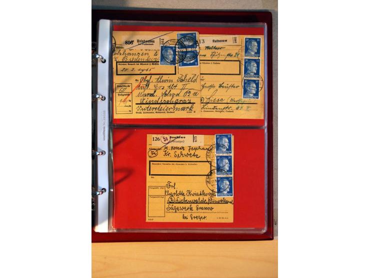 1941/45, Hitler-Freimarkenausgabe, umfangreiche Sammlung mit einigen hundert Briefen und Karten, Schwerpunkt bei den Einzel- 