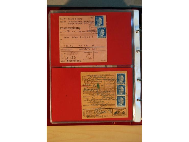 1941/45, Hitler-Freimarkenausgabe, umfangreiche Sammlung mit einigen hundert Briefen und Karten, Schwerpunkt bei den Einzel- 
