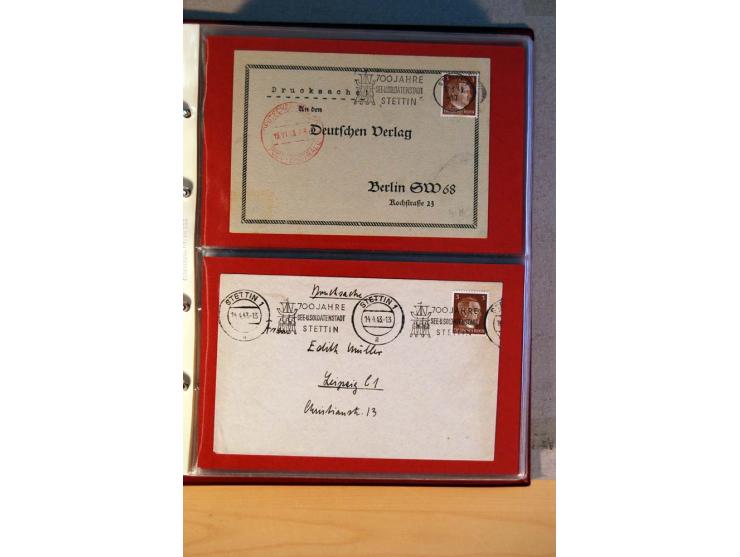 1941/45, Hitler-Freimarkenausgabe, umfangreiche Sammlung mit einigen hundert Briefen und Karten, Schwerpunkt bei den Einzel- 