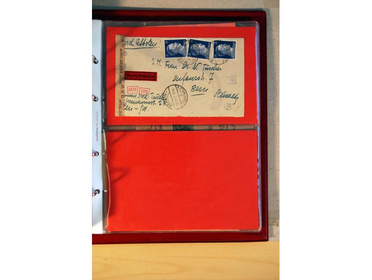 1941/45, Hitler-Freimarkenausgabe, umfangreiche Sammlung mit einigen hundert Briefen und Karten, Schwerpunkt bei den Einzel- 