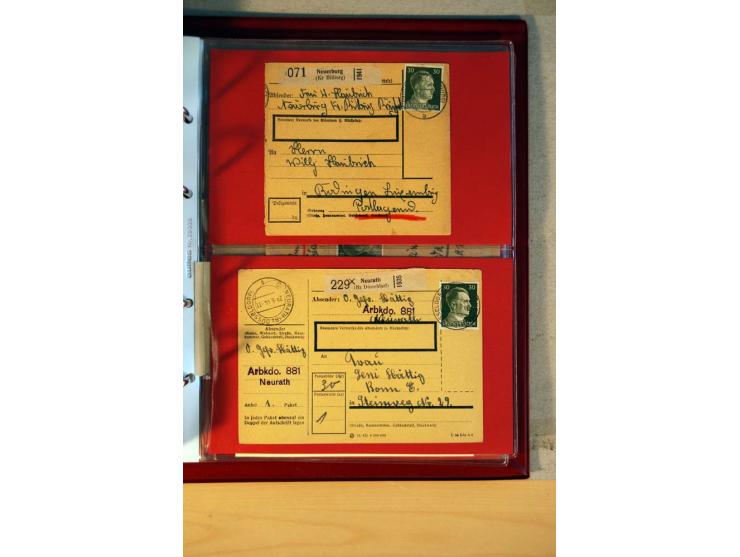 1941/45, Hitler-Freimarkenausgabe, umfangreiche Sammlung mit einigen hundert Briefen und Karten, Schwerpunkt bei den Einzel- 