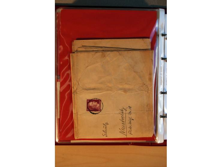 1941/45, Hitler-Freimarkenausgabe, umfangreiche Sammlung mit einigen hundert Briefen und Karten, Schwerpunkt bei den Einzel- 
