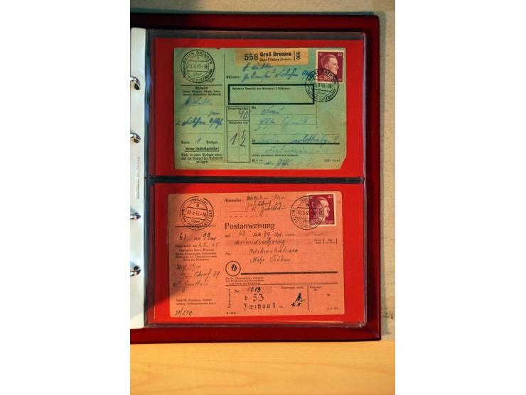1941/45, Hitler-Freimarkenausgabe, umfangreiche Sammlung mit einigen hundert Briefen und Karten, Schwerpunkt bei den Einzel- 