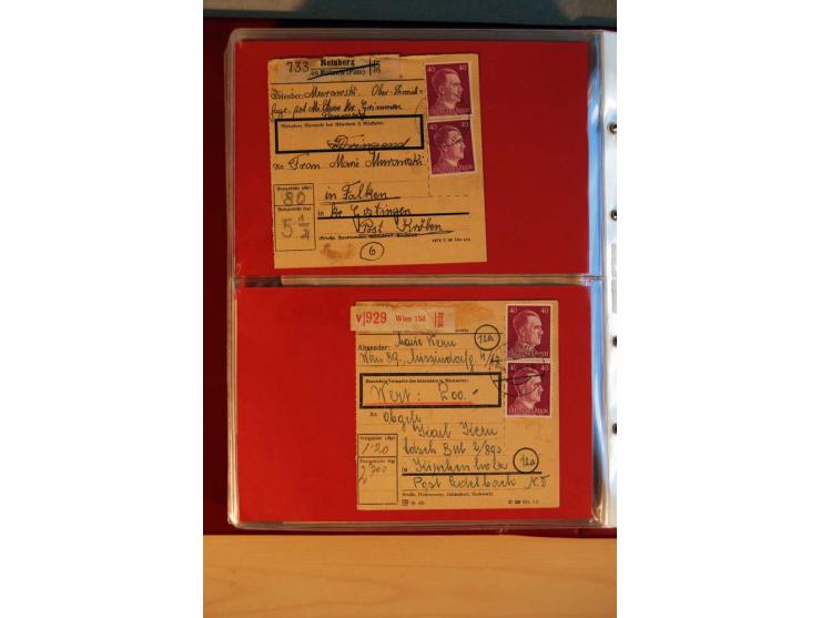1941/45, Hitler-Freimarkenausgabe, umfangreiche Sammlung mit einigen hundert Briefen und Karten, Schwerpunkt bei den Einzel- 