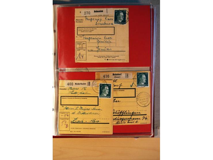 1941/45, Hitler-Freimarkenausgabe, umfangreiche Sammlung mit einigen hundert Briefen und Karten, Schwerpunkt bei den Einzel- 