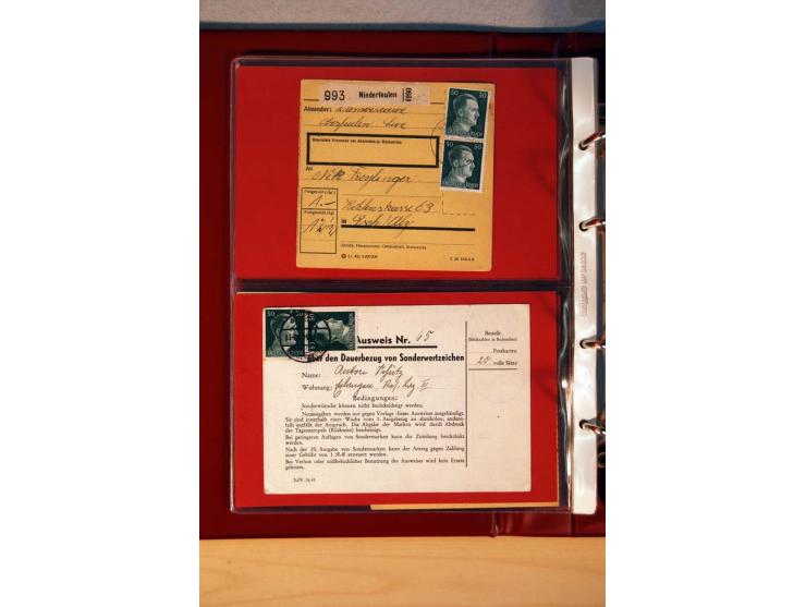 1941/45, Hitler-Freimarkenausgabe, umfangreiche Sammlung mit einigen hundert Briefen und Karten, Schwerpunkt bei den Einzel- 