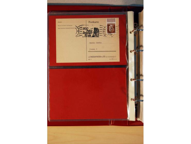 1941/45, Hitler-Freimarkenausgabe, umfangreiche Sammlung mit einigen hundert Briefen und Karten, Schwerpunkt bei den Einzel- 