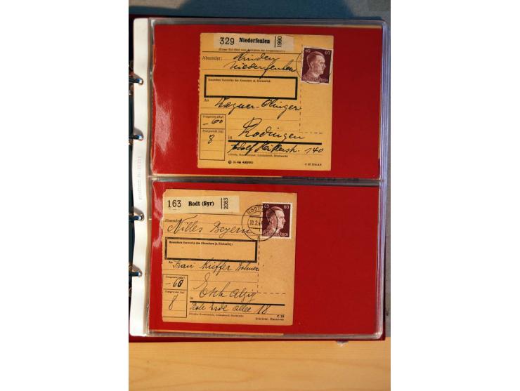 1941/45, Hitler-Freimarkenausgabe, umfangreiche Sammlung mit einigen hundert Briefen und Karten, Schwerpunkt bei den Einzel- 