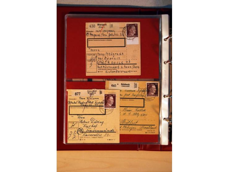 1941/45, Hitler-Freimarkenausgabe, umfangreiche Sammlung mit einigen hundert Briefen und Karten, Schwerpunkt bei den Einzel- 