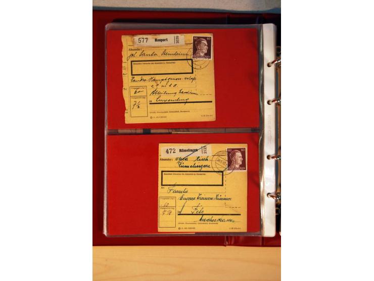 1941/45, Hitler-Freimarkenausgabe, umfangreiche Sammlung mit einigen hundert Briefen und Karten, Schwerpunkt bei den Einzel- 