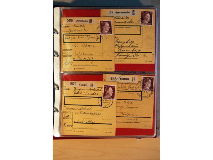 1941/45, Hitler-Freimarkenausgabe, umfangreiche Sammlung mit einigen hundert Briefen und Karten, Schwerpunkt bei den Einzel- 