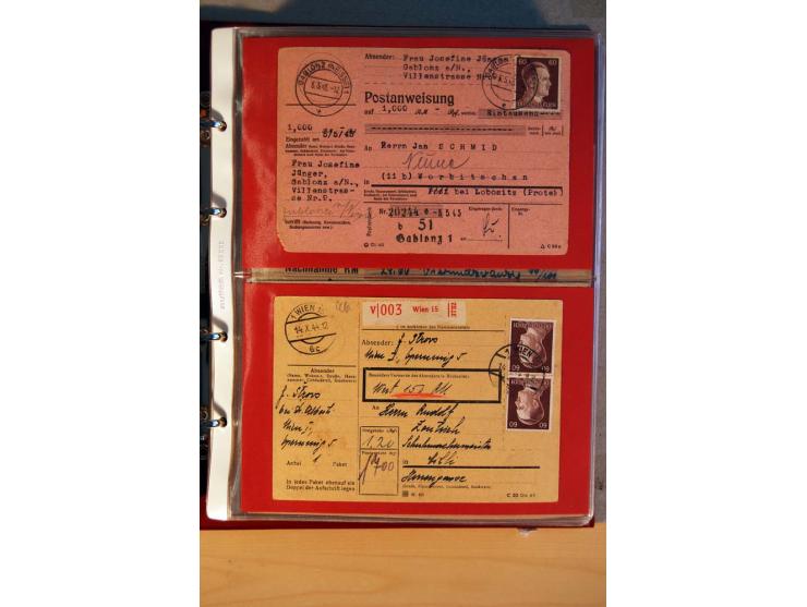 1941/45, Hitler-Freimarkenausgabe, umfangreiche Sammlung mit einigen hundert Briefen und Karten, Schwerpunkt bei den Einzel- 
