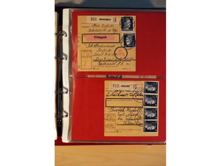 1941/45, Hitler-Freimarkenausgabe, umfangreiche Sammlung mit einigen hundert Briefen und Karten, Schwerpunkt bei den Einzel- 