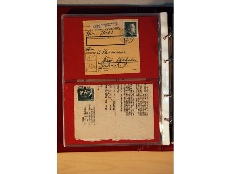 1941/45, Hitler-Freimarkenausgabe, umfangreiche Sammlung mit einigen hundert Briefen und Karten, Schwerpunkt bei den Einzel- 