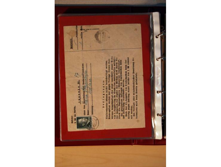 1941/45, Hitler-Freimarkenausgabe, umfangreiche Sammlung mit einigen hundert Briefen und Karten, Schwerpunkt bei den Einzel- 