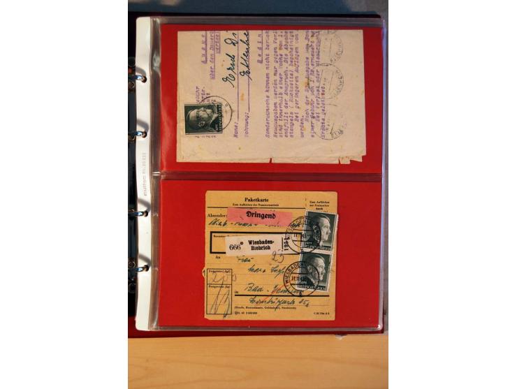 1941/45, Hitler-Freimarkenausgabe, umfangreiche Sammlung mit einigen hundert Briefen und Karten, Schwerpunkt bei den Einzel- 