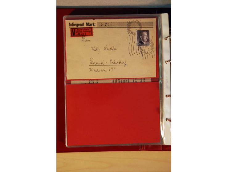 1941/45, Hitler-Freimarkenausgabe, umfangreiche Sammlung mit einigen hundert Briefen und Karten, Schwerpunkt bei den Einzel- 