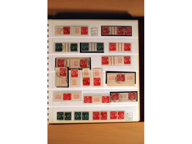 ZUSAMMENDRUCKE: 1910/41, äußerst umfangreiche und bis auf Reklame-Zusammendrucke und wenige weitere kpl. bis oftmals überkpl.