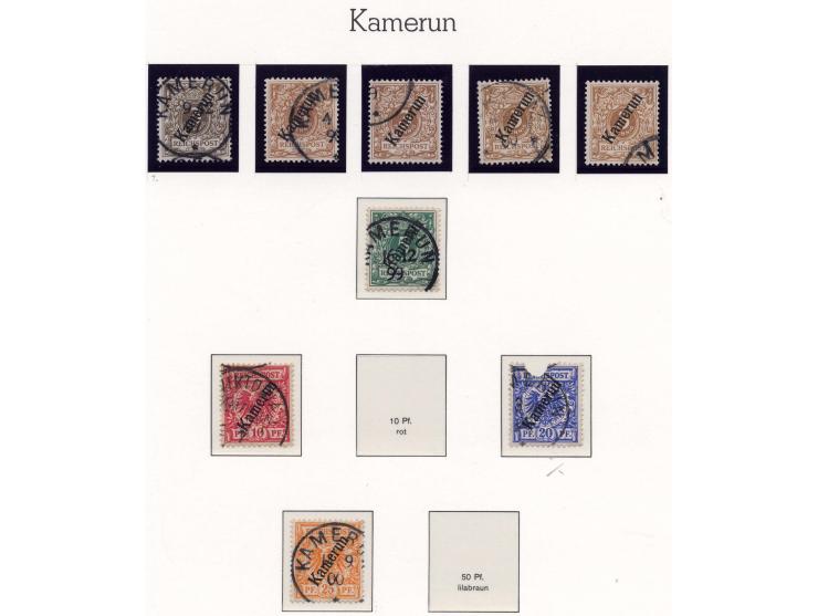 1897/1919, gestempelte Sammlung mit einigen doppelten, dabei Mi.-Nr. 19 und 25 in tadelloser Erhaltung mit Fotoattest R. Steu