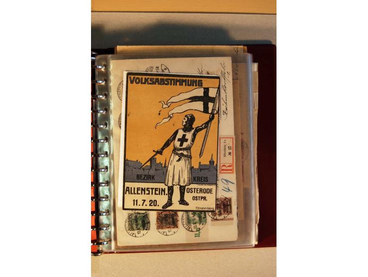 1920, kleiner Posten mit R-Briefen, Satzbriefen, Paketkarten und Besonderheiten