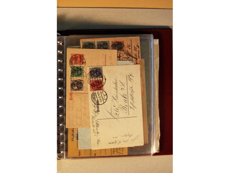 1920, kleiner Posten mit R-Briefen, Satzbriefen, Paketkarten und Besonderheiten