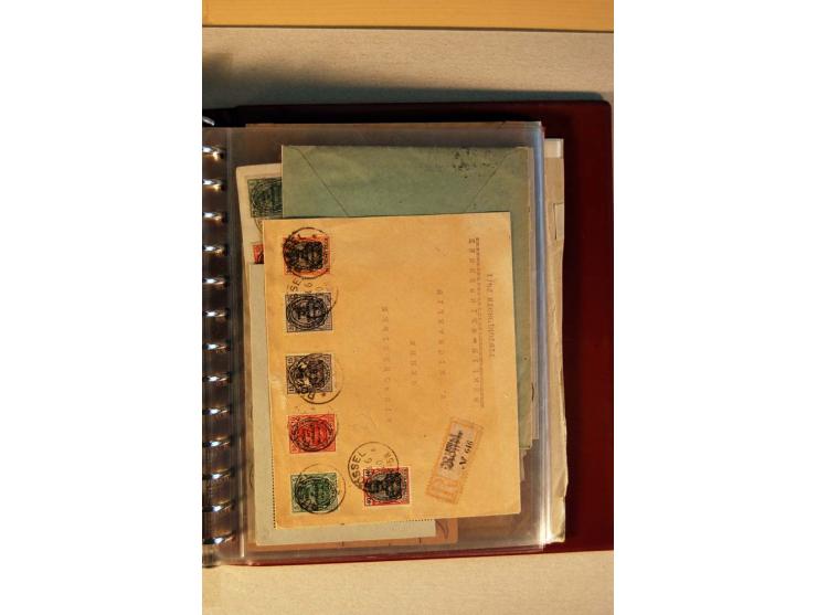1920, kleiner Posten mit R-Briefen, Satzbriefen, Paketkarten und Besonderheiten